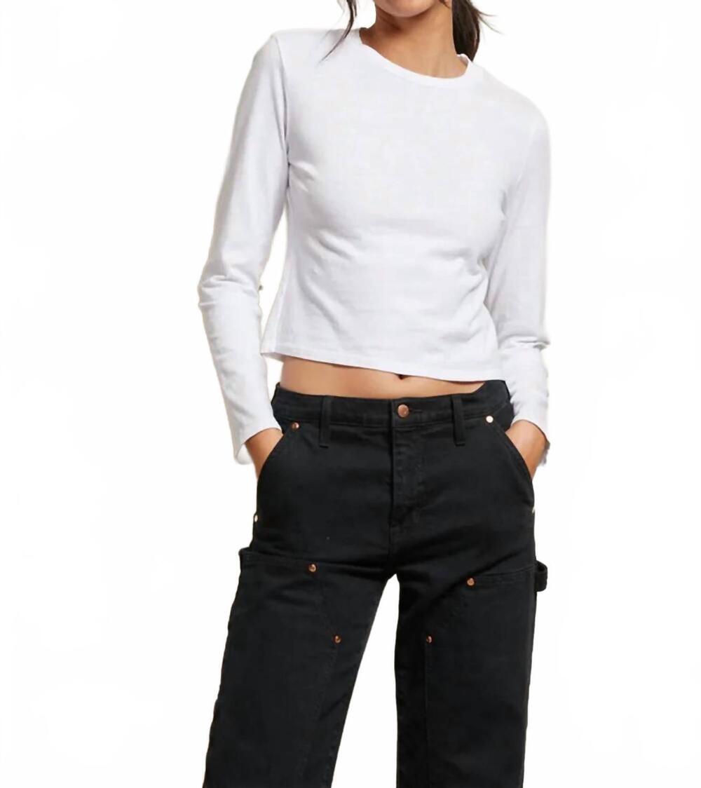 NEW PERFECTWHITETEE jamie long sleeve top in white